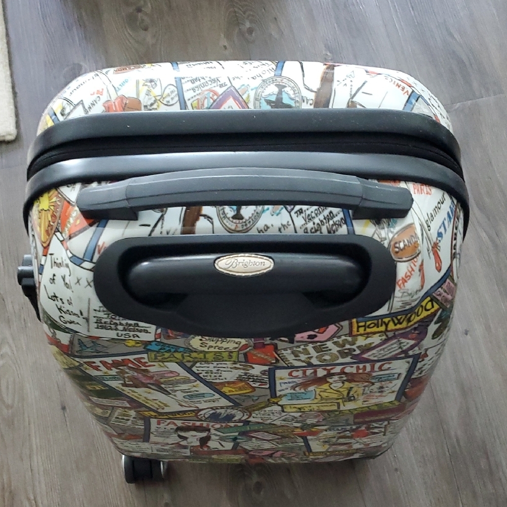 Brighton Comic Art Suitcase with Black Accents